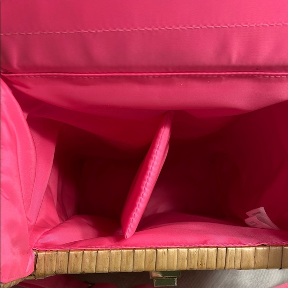 Lilly Pulitzer Insulated Wicker Wine Basket With Strap - Picture 7 of 7